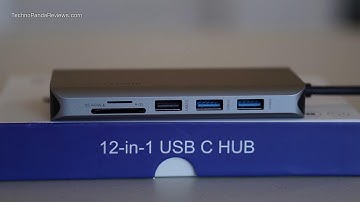 Elecife | 12 in 1 Usb Type C Hub | Triple Display with Dual 4K @60Hz HDMI Setup
