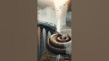 Rare discovery of python circling a train in the Amazon forest #python #jungle #rare #bus #truck