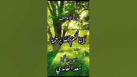 سورة الأعراف ـ الأية (49)ـ بصوت القارئ الشيخ #سعد_الغامدي