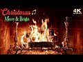 Christmas Fireplace w/ Merry and Bright Instrumental Christmas Music ~ Christmas Fireplace Ambience
