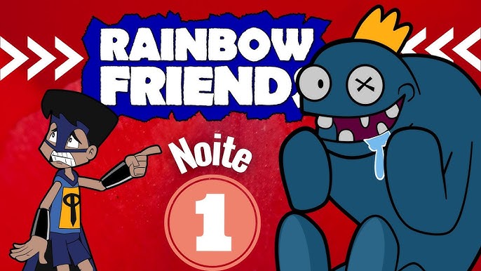 Dogo e Ratch em Rainbow Friends com Red e o BICHO AZUL BABÃO