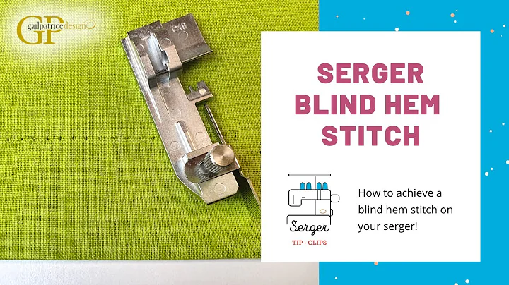 Serger Blind Hem Stitch #BERNINAL890 #BlindHem #Se...