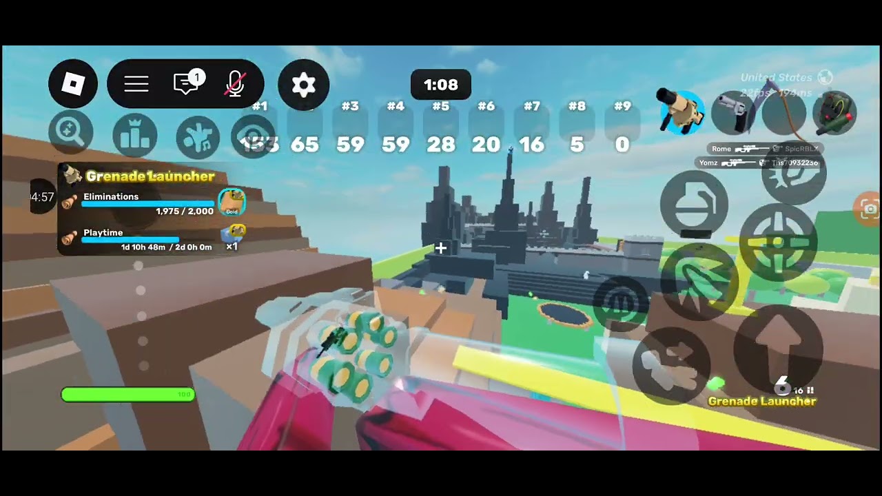 Getting gold grenade launcher in rivals - YouTube