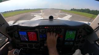 58P Beechcraft Baron takeoff from Troy Alabama