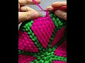 Crocheted wool blanket hem