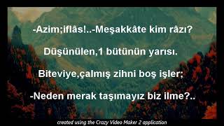 Y A R I M (Sayıklamalar - 15)