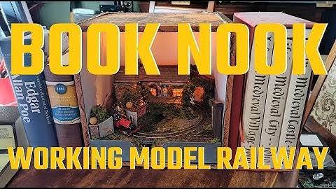 Book Nook Railway. Working OO9 Micro Layout Model Railway in a Book Nook. 009 Narrow Gauge