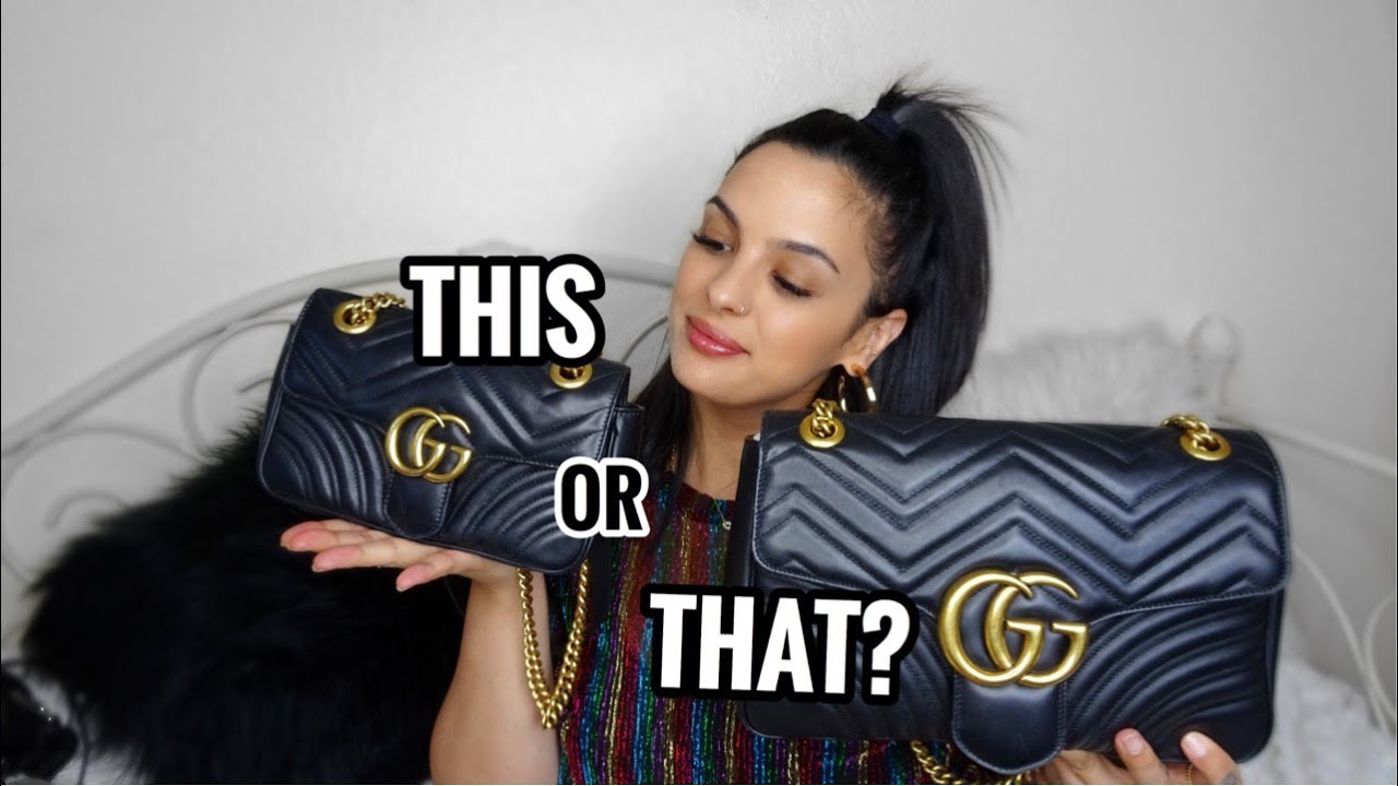 GUCCI MARMONT CAMERA BAG SMALL VS MINI SIZE II WHAT FITS II MOD SHOTS 