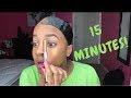 Everyday MAKEUP & HAIR 15 Minute Challenge 🤦🏽‍♀️ | Kashia Jabre