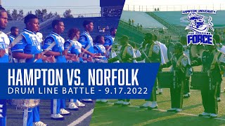 Hampton vs Norfolk Drumline Battle (9.17.2022) STICKY Situation vs MDF$