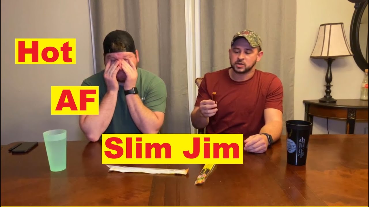 Hot AF Slim Jim Challenge - YouTube