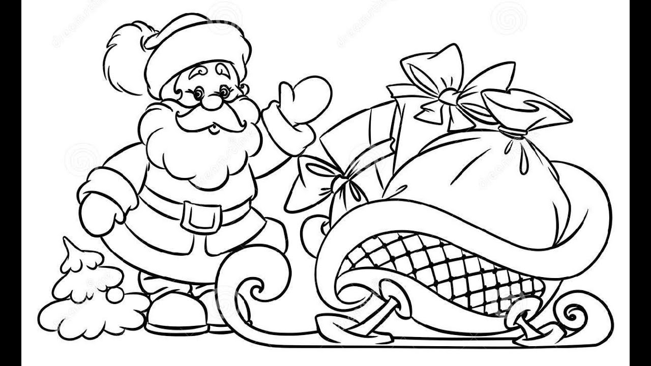 How To Draw Santa Claus Christmas Gifts Illustration