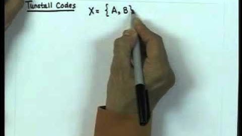 Mod-01 Lec-14 Non-Binary Huffman Code and Other Codes