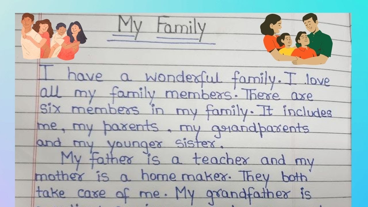 essay on family for class 8