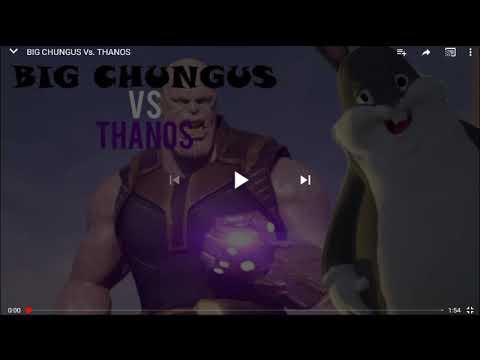 Big Chungus Vs Thanos Reaction Youtube