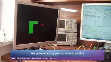 MAXimator (Altera MAX10 FPGA) example project: Snake game with VGA output