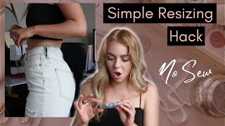 2 Easy + Simple Ways to Resize Jeans (No Sew Method)