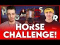 HORSE CHALLENGE /W @Cuky 222 😂
