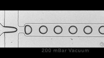 Microfluidic droplet generation using vacuum control