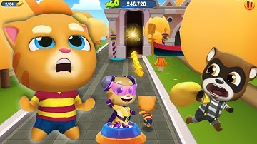 Talking tom gold run vs talking tom hero dash, ios, walkthrough, android gameplay 