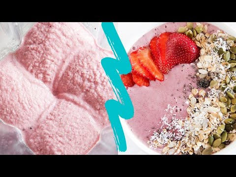 low-sugar-healthy-strawberry-smoothie-bowl