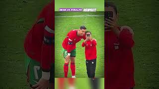 Class is more powerful than any trophy 🐐 🏆 #messi #ronaldo #respect #shorts #fernandes #viral