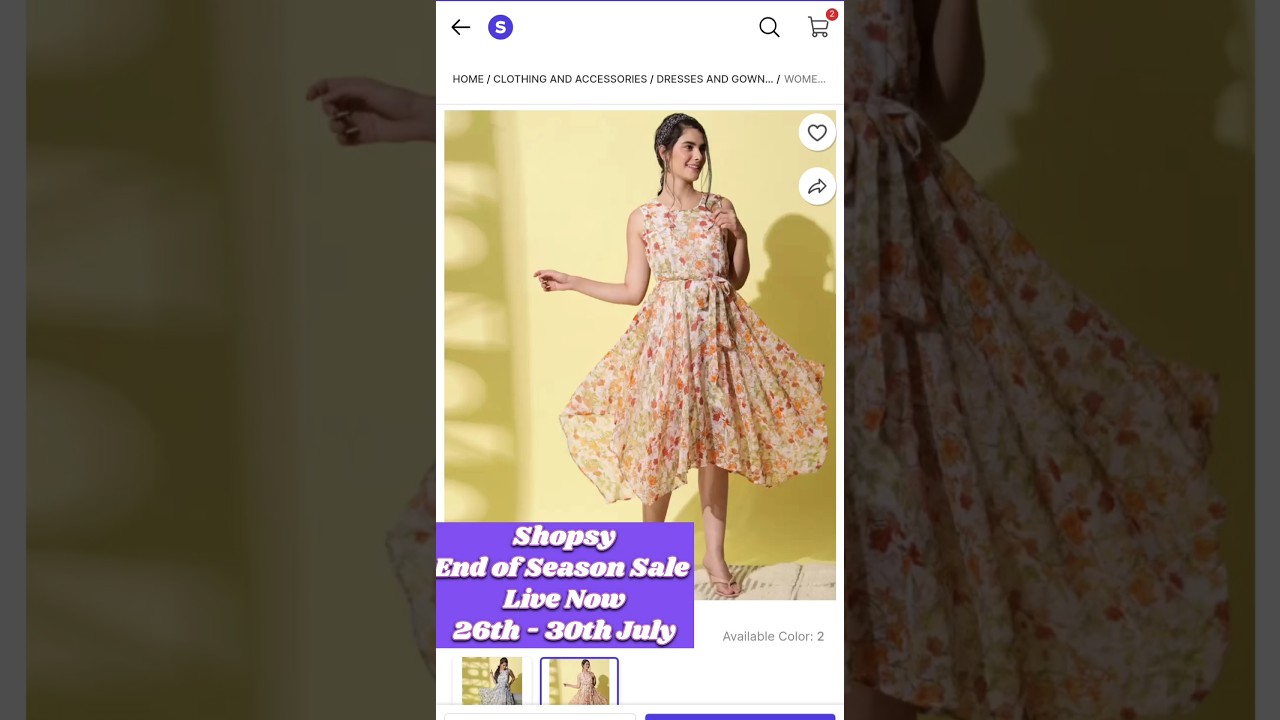 Dress Recommendation from Shopsy/Flipkart 