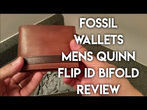 Best Fossil Wallet for Men Quinn Flip ID Bi-fold Brown Leather Color- Quick Review | How To