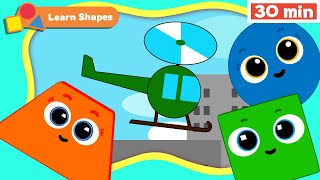 Shapes School | Educational videos for Babies | Learn Shapes for kids | Helicopter |First University
