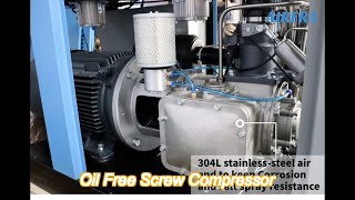 7.5kw direct-driven air cooling oil-free air compressor