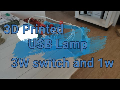 3D printed USB Lamp to use with my modular bracket/arm