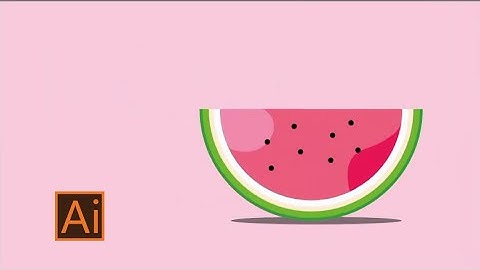 Flat Watermelon Icon Design  Adobe Illustrator Tutorial #ilustration #design #tutorial