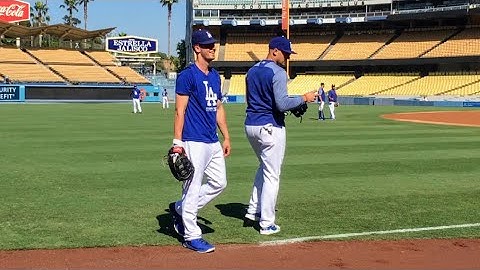 Dodgers Warm-ups Joc Trayce Cody Cory 7-21-17