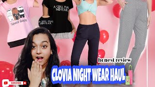 clovia nightwear  Haul. honest review.. clovia tshirt and pajama haul in 300₹