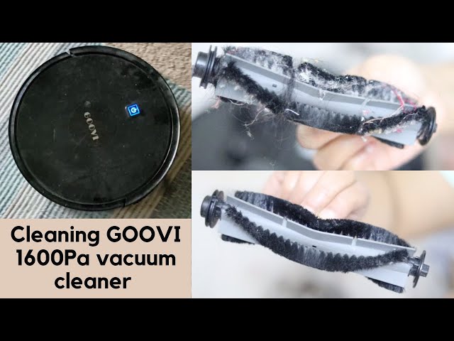 Goovi robot vacuum wheel cleaning and brush maintenance steps