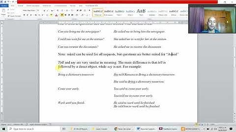 Reported speech  Requests