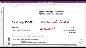Cambridge IGCSE Physics Paper 1 F/M 2023 0625 m23 qp 12