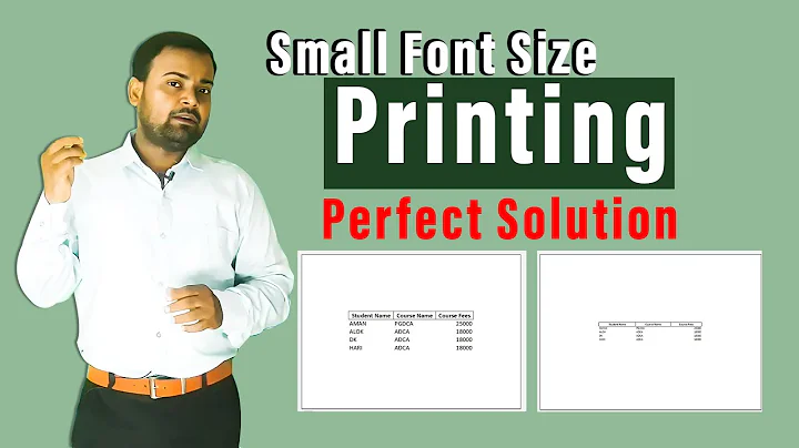 Small Data and Big Data Print Problem Solved in Excel Sheet !  Your Excel Printing Problems, Solved!