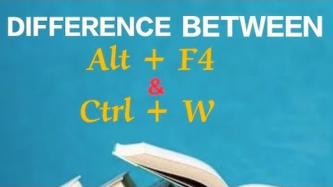LD TYPIST - DIFFERENCE BETWEEN Alt + F4 and Ctrl + W #masteringedutech #ldtypist #computerassistant
