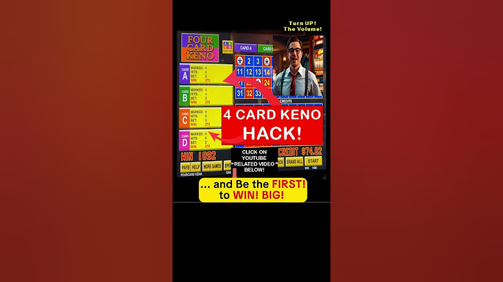 NEW! 3 Hacks to WIN at 4 CARD! Keno! #shorts #keno #casino #slots #gaming #español #french #hindi