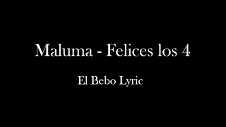 Felices los 4 - Maluma (Letra) chords