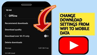 How To Change Download settings from WiFi To Mobile Data YouTube in iPhone 2023 screenshot 3