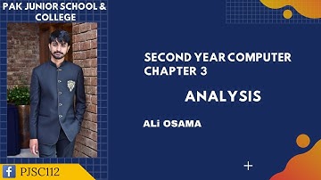 2nd Year Computer| Ch 3| Analysis