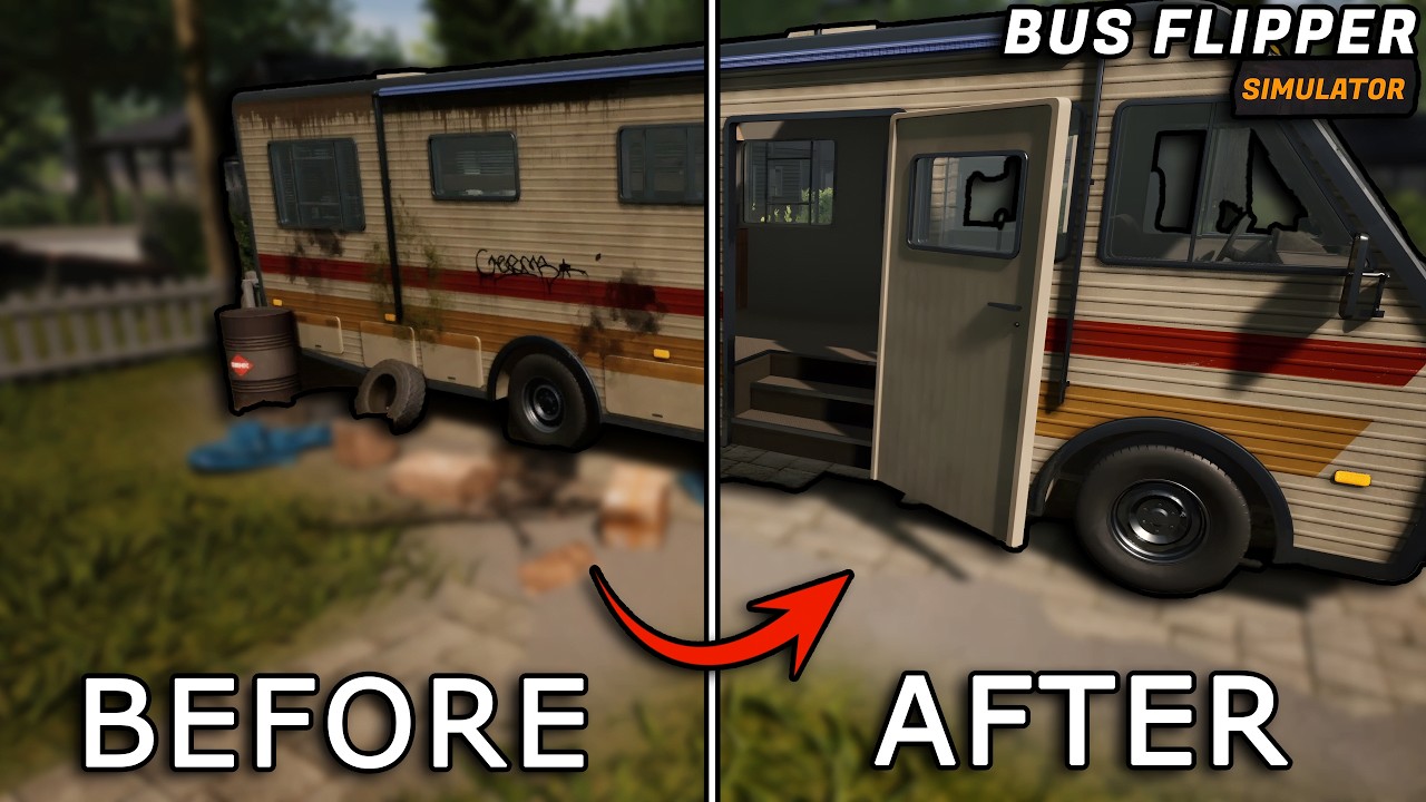 Turning Junk into Gold! 🚌 | Bus Flipper: Renovator Simulator - No Commentary [2K 60FPS]