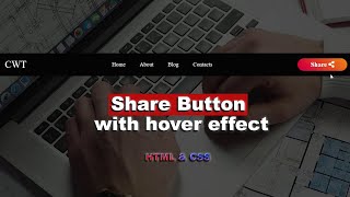 Кнопка поделиться с hover-effect-ом используя HTML & CSS шаг за шагом || Share Button HTML & CSS