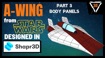 RZ-1 A-wing interceptor 3D modeling | Shapr3D on iPad | part 3 - body panels