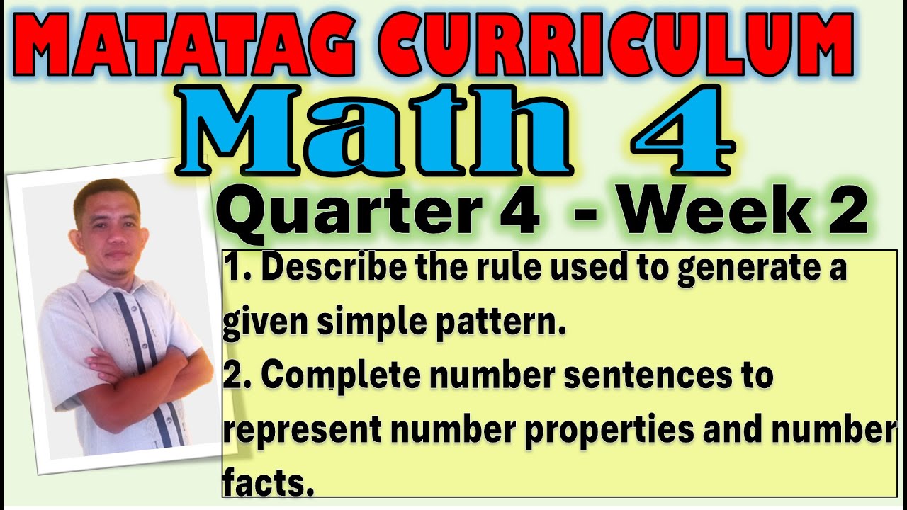 Matatag Curriculum Math 4 Quarter 4 Week 2 - Simple Patterns and Number ...