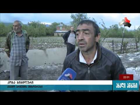 გორის მუნიციპალიტეტის სოფლებში ასეთი ძლიერი სეტყვა არ ახსოვთ 05.05.2016