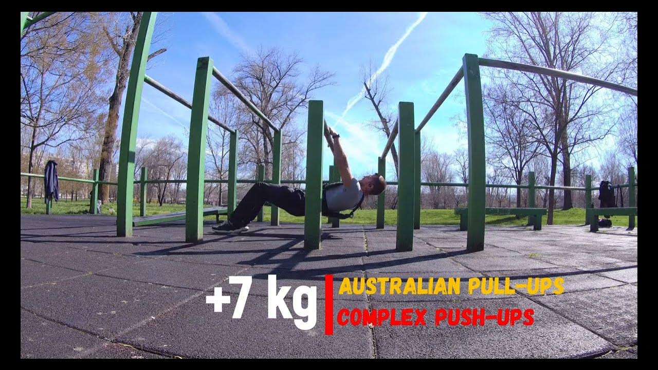 Мощный комплекс на грудь и спину, Австралийские подтягивания ...