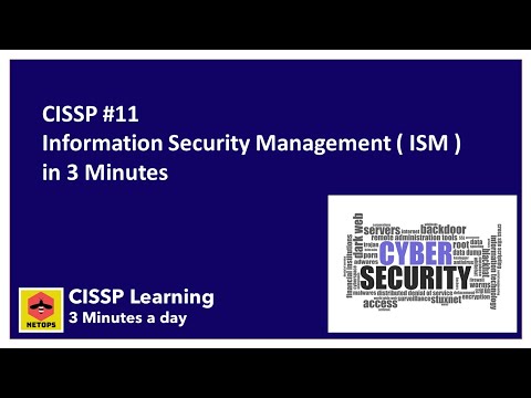 CISSP #11 Information Security Management ( ISM ) in 2 Minutes